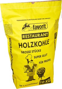 favorit - Lübzer Restaurant Holzkohle - 10 kg Sack