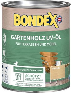 BONDEX Gartenholz UV-Öl - farblos - Universal-Öl - verschiedene Größen