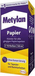 Metylan PAPIER - Kleister für Papiertapeten in Pulverform