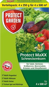 PROTECT GARDEN - Protect MaXX Schneckenkorn - Vorteilspack 4 x 250 g