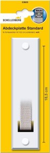Abdeckplatte STANDARD - System MAXI - weiß - Lochabstand 18,5 cm