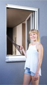 Fenster Insektenschutz MAGNETIC - Fliegengitter mit Magnetrahmen - max.100 x 120 cm - anthrazit