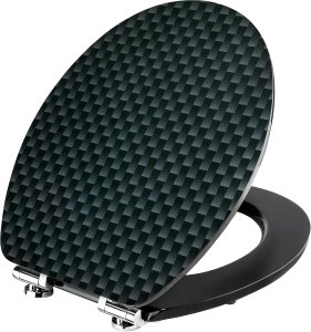 WC-Sitz ART OF ACRYL - MDF, Carbon - mit Absenkautomatik