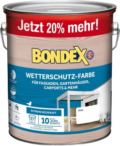 BONDEX Wetterschutz-Farbe - verschiedene Farben - 3 Liter